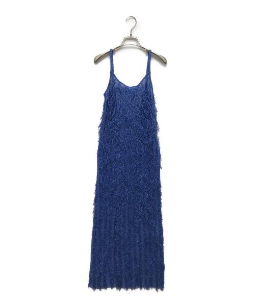 NOUNLESS（ナウンレス）NOUNLESS (ナウンレス) Bright Loop Fringe Cami Dress ブルー サイズ:1 未使用品の古着・服飾アイテム