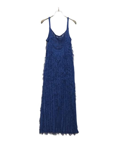 NOUNLESS（ナウンレス）NOUNLESS (ナウンレス) Bright Loop Fringe Cami Dress ブルー サイズ:1 未使用品の古着・服飾アイテム