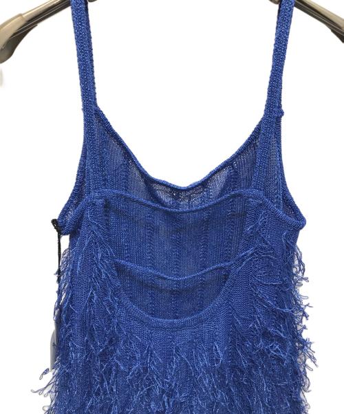 NOUNLESS（ナウンレス）NOUNLESS (ナウンレス) Bright Loop Fringe Cami Dress ブルー サイズ:1 未使用品の古着・服飾アイテム