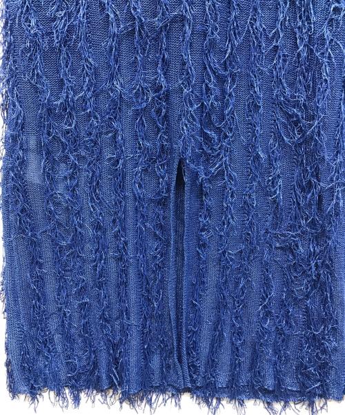 NOUNLESS（ナウンレス）NOUNLESS (ナウンレス) Bright Loop Fringe Cami Dress ブルー サイズ:1 未使用品の古着・服飾アイテム