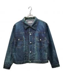TOLQ（トルク）の古着「Trompe L’oeil Printed Jacket」｜インディゴ