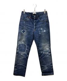 TOLQ（トルク）の古着「Tronpe L’oeil Printed Stretch Trousers」｜インディゴ