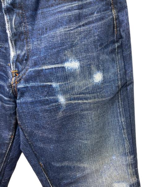 TOLQ（トルク）TOLQ (トルク) Tronpe L’oeil Printed Stretch Trousers インディゴ サイズ:38の古着・服飾アイテム