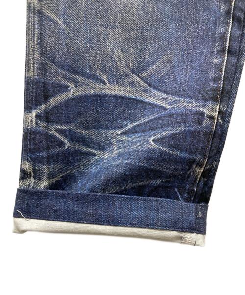 TOLQ（トルク）TOLQ (トルク) Tronpe L’oeil Printed Stretch Trousers インディゴ サイズ:38の古着・服飾アイテム