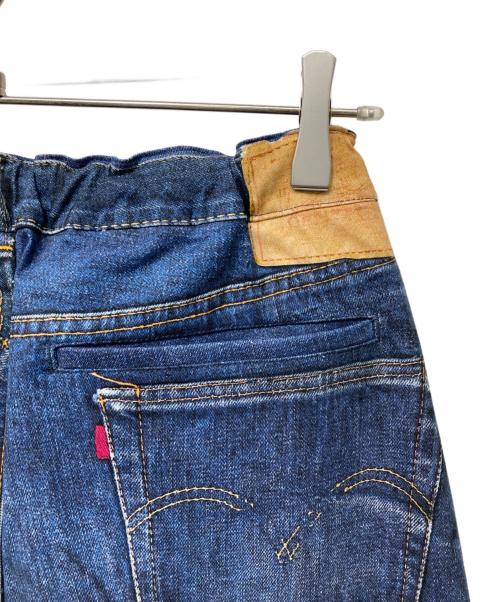 TOLQ（トルク）TOLQ (トルク) Tronpe L’oeil Printed Stretch Trousers インディゴ サイズ:38の古着・服飾アイテム