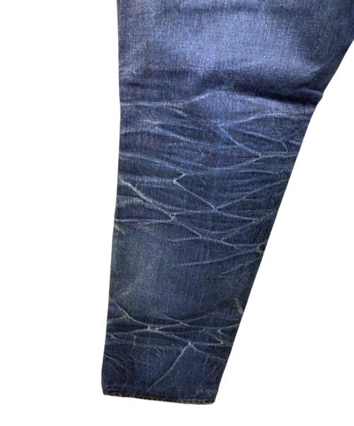 TOLQ（トルク）TOLQ (トルク) Tronpe L’oeil Printed Stretch Trousers インディゴ サイズ:38の古着・服飾アイテム