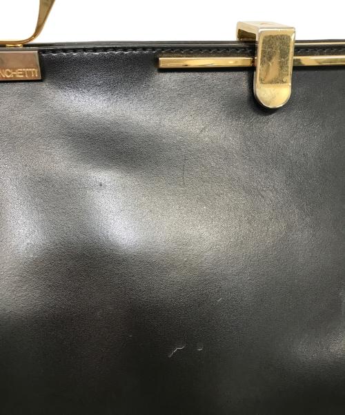 ZANCHETTI（ザンケッティー）ZANCHETTI (ザンケッティー) レザー2WAYハンドバッグ ブラックの古着・服飾アイテム
