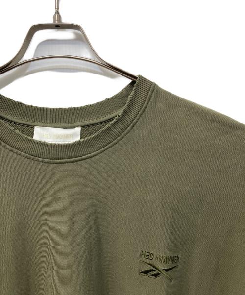 Hed Mayner（ヘド メイナー）Hed Mayner (ヘド メイナー) REEBOK (リーボック) CREWNECK SWEATER グリーン サイズ:Mの古着・服飾アイテム