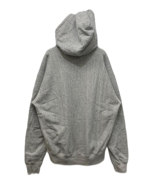 yokosakamoto（ヨウコサカモト）YOKOSAKAMOTO (ヨウコサカモト) TSURIAMI RAGLAN HOODIE グレー サイズ:Lの古着・服飾アイテム