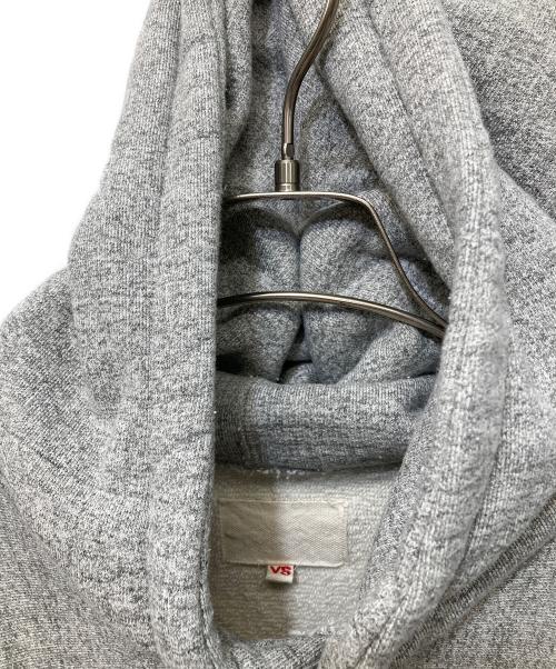 yokosakamoto（ヨウコサカモト）YOKOSAKAMOTO (ヨウコサカモト) TSURIAMI RAGLAN HOODIE グレー サイズ:Lの古着・服飾アイテム