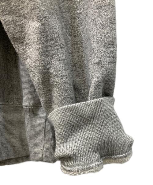 yokosakamoto（ヨウコサカモト）YOKOSAKAMOTO (ヨウコサカモト) TSURIAMI RAGLAN HOODIE グレー サイズ:Lの古着・服飾アイテム