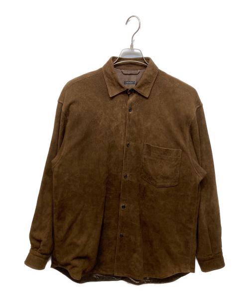 COMOLI（コモリ）COMOLI (コモリ) スエードコモリシャツ ブラウン サイズ:3の古着・服飾アイテム
