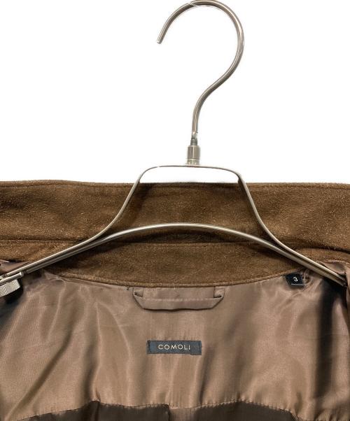 COMOLI（コモリ）COMOLI (コモリ) スエードコモリシャツ ブラウン サイズ:3の古着・服飾アイテム