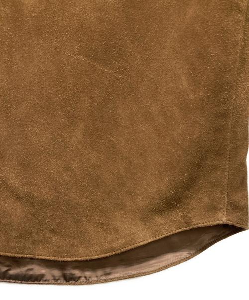 COMOLI（コモリ）COMOLI (コモリ) スエードコモリシャツ ブラウン サイズ:3の古着・服飾アイテム