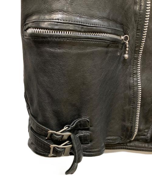 s'yte（サイト）s'yte (サイト) ラムレザージップアップダブルライダースジャケット ブラック サイズ:3の古着・服飾アイテム