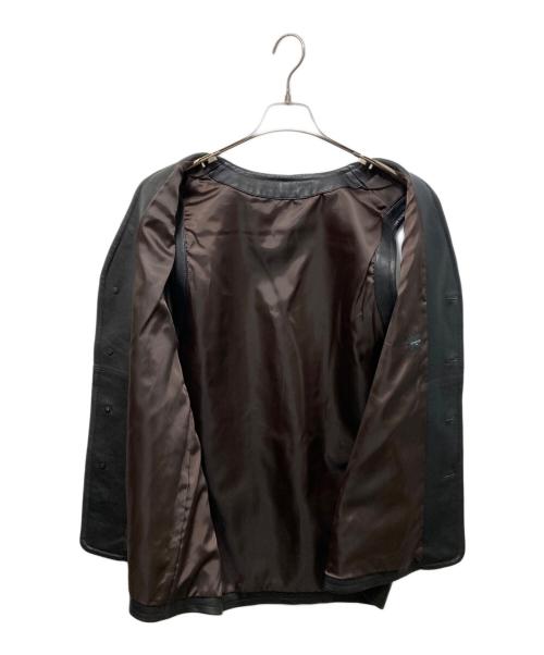 EDIFICE（エディフィス）EDIFICE (エディフィス) シープベジレザー ロングベスト ブラック サイズ:FREEの古着・服飾アイテム