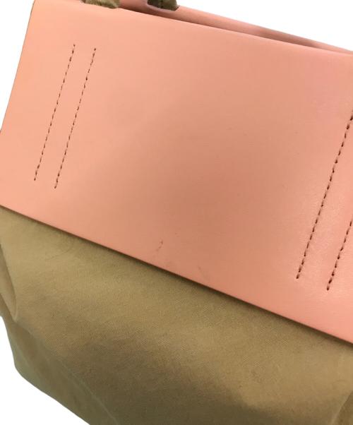 Acne studios（アクネ ストゥディオス）Acne studios (アクネ ストゥディオス) Baker Out M 2WAYバッグ ベージュ×ピンクの古着・服飾アイテム
