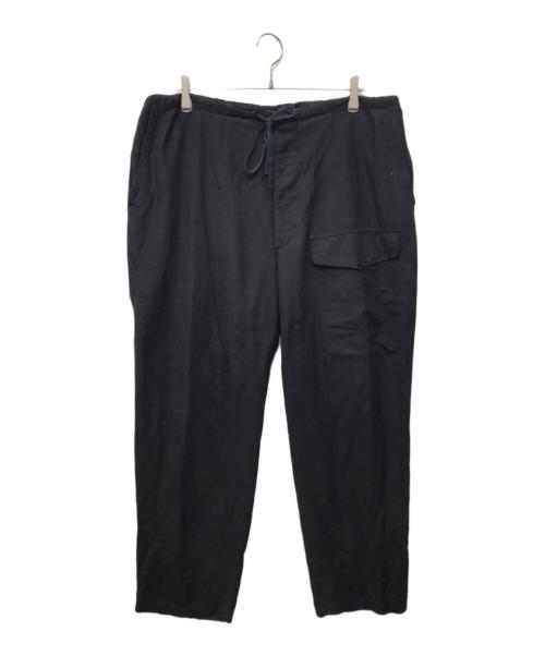 COMOLI（コモリ）COMOLI (コモリ) ヴィスコースリネンドローストリングパンツ ネイビー サイズ:Mの古着・服飾アイテム