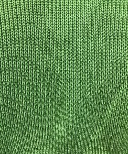 AURALEE（オーラリー）AURALEE (オーラリー) SUPER FINE WOOL RIB KNIT BIG P Oクルーネックニット グリーン サイズ:4の古着・服飾アイテム