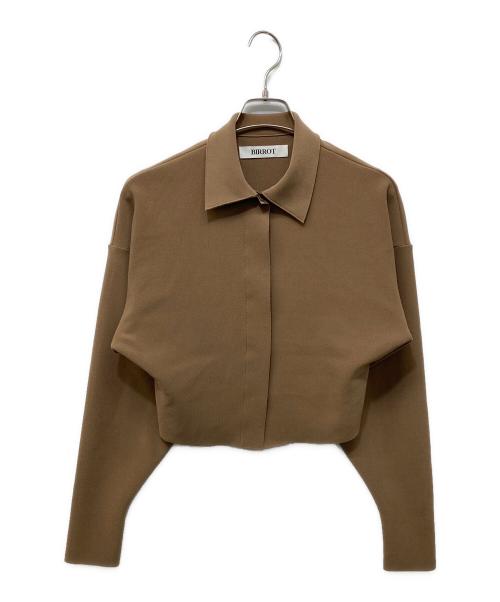 BIRROT（ビロット）BIRROT (ビロット) CROPPED CARDIGAN ブラウンの古着・服飾アイテム
