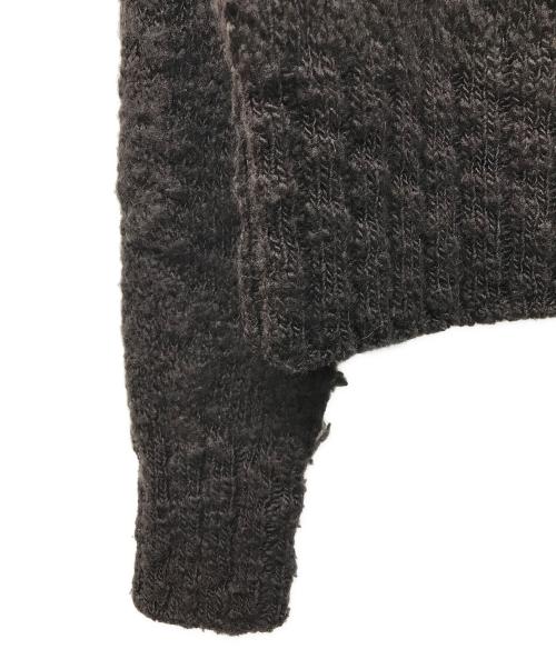 AURALEE（オーラリー）AURALEE (オーラリー) WOOL SLUB KNIT SHORT CARDIGAN ブラウン サイズ:1の古着・服飾アイテム