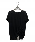 RICK OWENSリックオウエンス）の古着「ギャザーTシャツ」｜ブラック