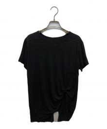 RICK OWENS（リックオウエンス）の古着「ギャザーTシャツ」｜ブラック