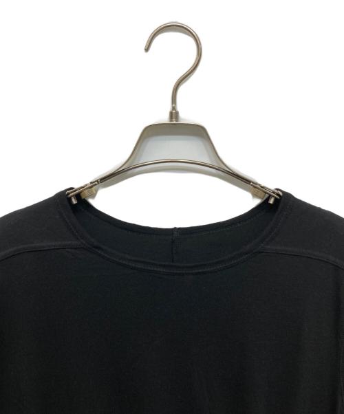 RICK OWENS（リックオウエンス）RICK OWENS (リックオウエンス) ギャザーTシャツ ブラック サイズ:38の古着・服飾アイテム