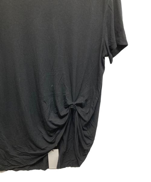 RICK OWENS（リックオウエンス）RICK OWENS (リックオウエンス) ギャザーTシャツ ブラック サイズ:38の古着・服飾アイテム