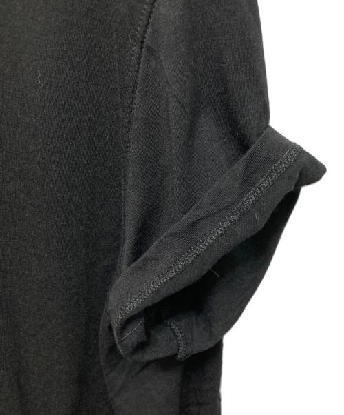RICK OWENS（リックオウエンス）RICK OWENS (リックオウエンス) ギャザーTシャツ ブラック サイズ:38の古着・服飾アイテム