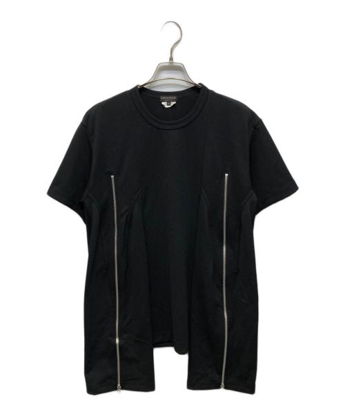 COMME des GARCONS HOMME PLUS（コムデギャルソンオムプリュス）COMME des GARCONS HOMME PLUS (コムデギャルソンオムプリュス) ジップデザインカットソー ブラック サイズ:Mの古着・服飾アイテム
