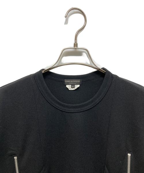 COMME des GARCONS HOMME PLUS（コムデギャルソンオムプリュス）COMME des GARCONS HOMME PLUS (コムデギャルソンオムプリュス) ジップデザインカットソー ブラック サイズ:Mの古着・服飾アイテム