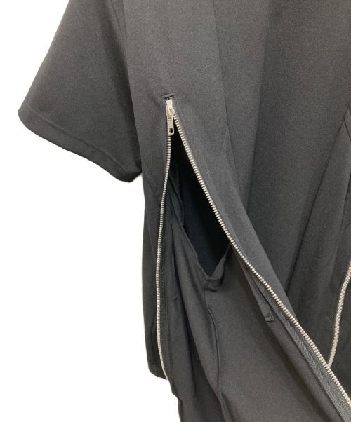 COMME des GARCONS HOMME PLUS（コムデギャルソンオムプリュス）COMME des GARCONS HOMME PLUS (コムデギャルソンオムプリュス) ジップデザインカットソー ブラック サイズ:Mの古着・服飾アイテム