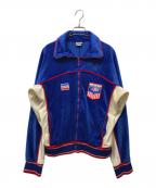 LEVI'Sリーバイス）の古着「ロサンゼルスオリンピック ベロアトラックジャケット」｜ブルー×アイボリー