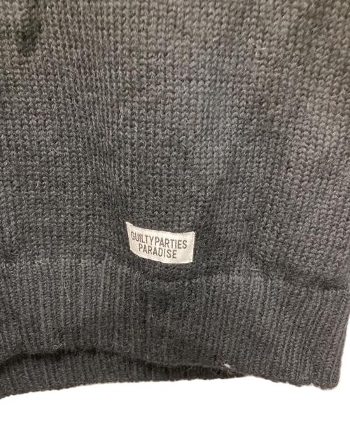 WACKO MARIA（ワコマリア）WACKO MARIA (ワコマリア) 世界平和プロジェクト INTARSIA CREW NECK SWEATER ブラック サイズ:Lの古着・服飾アイテム