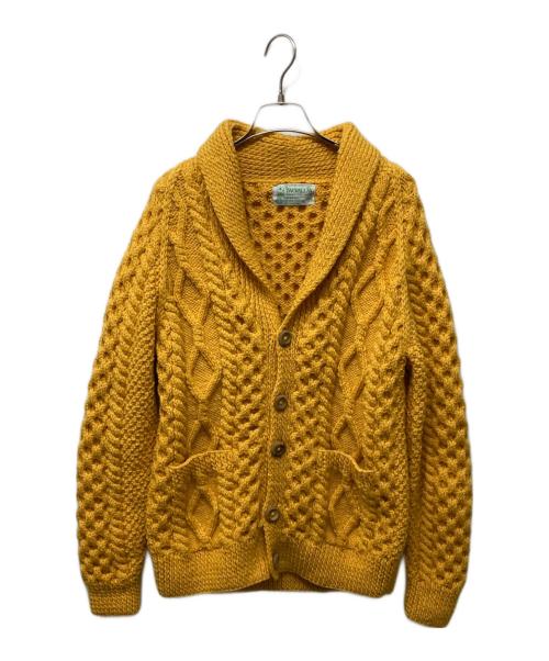 INVERALLAN（インバーアラン）INVERALLAN (インバーアラン) ショールカラーカーディガン イエロー サイズ:FREEの古着・服飾アイテム