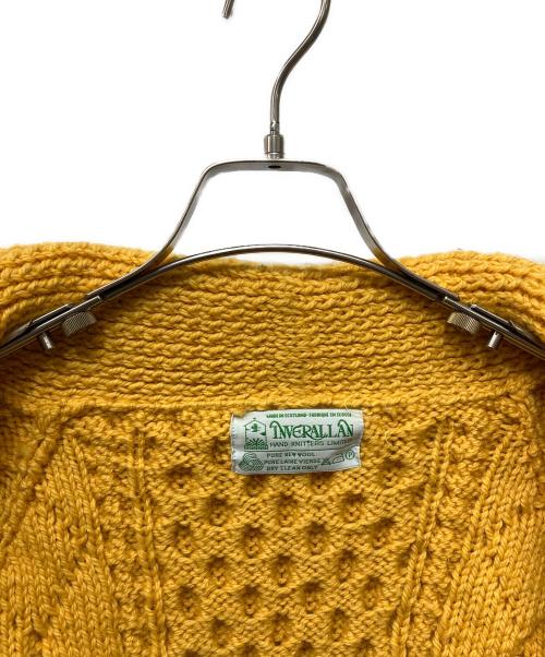 INVERALLAN（インバーアラン）INVERALLAN (インバーアラン) ショールカラーカーディガン イエロー サイズ:FREEの古着・服飾アイテム
