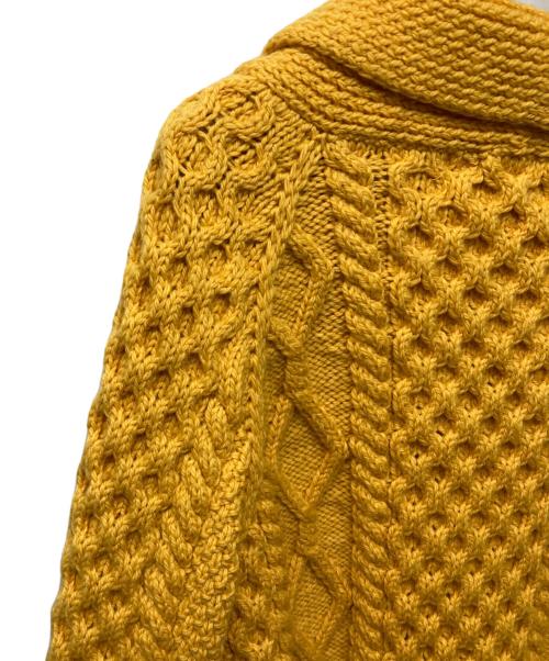 INVERALLAN（インバーアラン）INVERALLAN (インバーアラン) ショールカラーカーディガン イエロー サイズ:FREEの古着・服飾アイテム