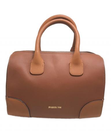 PARIS/64 ブラウンレザーハンドバッグ　ミニ 中古・古着通販】PARIS/64 (パリ64) Mini Tresor Caramel ブラウン