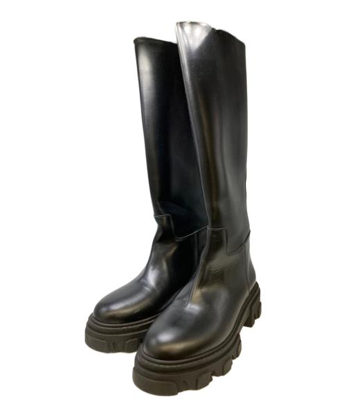 GIA BORGHINI（ジア・ボルギーニ）GIA BORGHINI (ジア・ボルギーニ) PERNILLE TEISBAEK (ペルニーレタイスベック) コンバットブーツ ブラック サイズ:38の古着・服飾アイテム