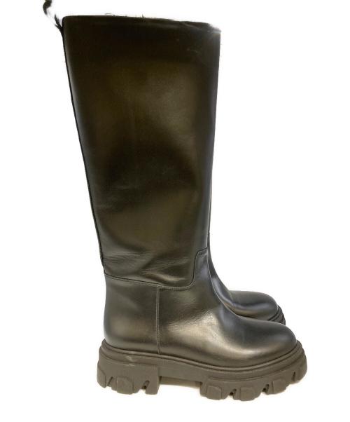 GIA BORGHINI（ジア・ボルギーニ）GIA BORGHINI (ジア・ボルギーニ) PERNILLE TEISBAEK (ペルニーレタイスベック) コンバットブーツ ブラック サイズ:38の古着・服飾アイテム