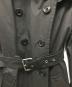 中古・古着 BURBERRY BLUE LABEL (バーバリーロンドンブルーレーベル) ラビットファー付トレンチコート ブラック サイズ:38：22000円