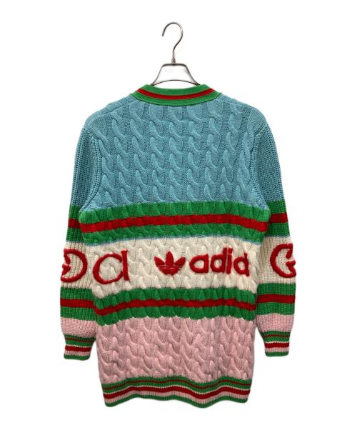 GUCCI（グッチ）GUCCI (グッチ) adidas (アディダス) ウールロングカーディガン マルチカラー サイズ:XSの古着・服飾アイテム