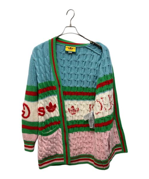 GUCCI（グッチ）GUCCI (グッチ) adidas (アディダス) ウールロングカーディガン マルチカラー サイズ:XSの古着・服飾アイテム
