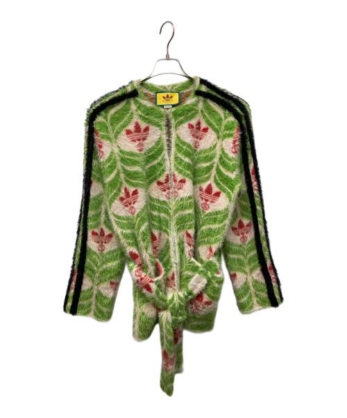 GUCCI（グッチ）GUCCI (グッチ) adidas (アディダス) Heavy Knit Cardigan グリーン サイズ:Sの古着・服飾アイテム