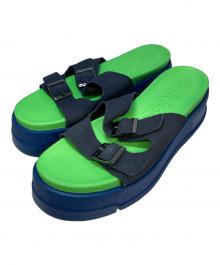 Mikio Sakabe（ミキオサカベ）の古着「厚底フラットサンダル」｜ネイビー×グリーン