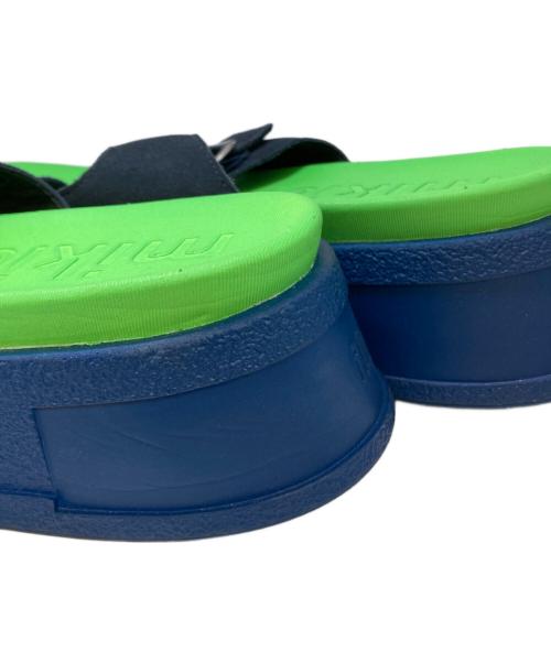 Mikio Sakabe（ミキオサカベ）MIKIO SAKABE (ミキオサカベ) 厚底フラットサンダル ネイビー×グリーン サイズ:28の古着・服飾アイテム