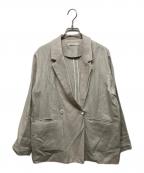 house of lotusハウスオブロータス）の古着「リネン混ダブルジャケット」｜ベージュ