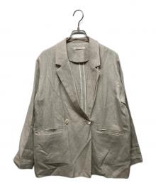 house of lotus（ハウスオブロータス）の古着「リネン混ダブルジャケット」｜ベージュ