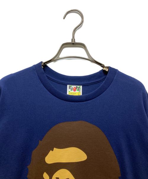 A BATHING APE（アベイシングエイプ）A BATHING APE (アベイシングエイプ) プリントTシャツ ネイビー サイズ:Lの古着・服飾アイテム